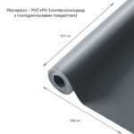 Самоклеюча екошкіра у рулоні 1.37х3м х 0.5мм Темно-сірий SW-00001340 - Зображення 2