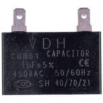 Конденсатор 1uF 450V CBB61 (4 клеми) для кондиціонера - Зображення 2