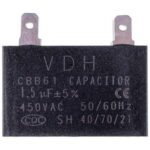 Конденсатор 1.5uF 450V CBB61 (4 клеми) для кондиціонера - Зображення 2