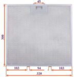 Жировий фільтр для витяжки 320x300x8mm (45mm/94mm) - Зображення 2