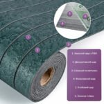 Покриття вінілове самоклеюче 3D рейки 600х3000х3мм Зелений Мармур SW-00003399 - Зображення 2